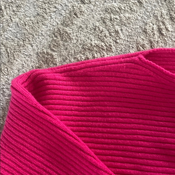 By Anthropologie Ribbed Pullover Pink Wide Neck Sweater Small - Picture 11 of 14